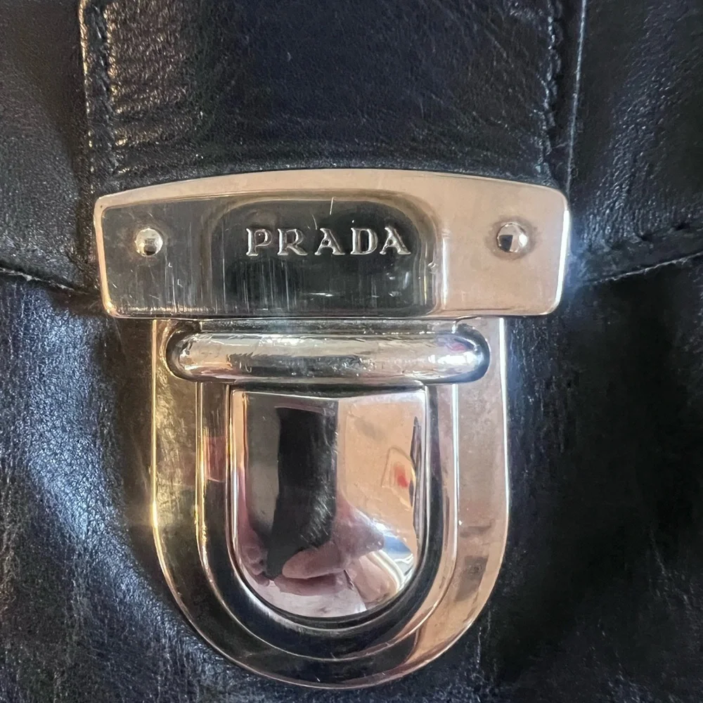 Prada Black Leather Satchel